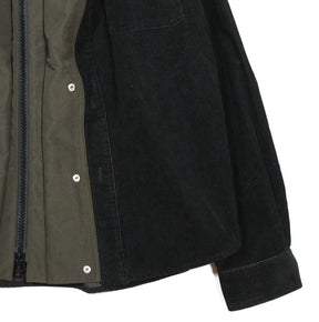sacai 25AW | Corduroy Mix Jacket "Black/Khaki" (25-03817M)