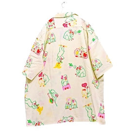 Eanbe × TUITACI 26ss | "Haikai Saru" (徘徊猿) Aloha Shirt "White" (TE-SH02)