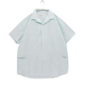 MACKDADDY | Open Collar Stripe Shirt "Green/White"