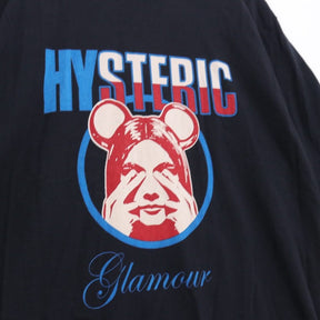HYSTERIC GLAMOUR × MEDICOM TOY 20AW |  "BE@R & GIRL'S FACE 2020" T-Shirt "Black" (02202CT21)