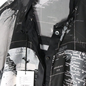 sacai 20SS | World Map Print Blouse "Black" (20-04987)