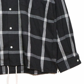 nanamica 25AW | Flannel PALAKA Check Shirt "Black/White" (S25FG016)