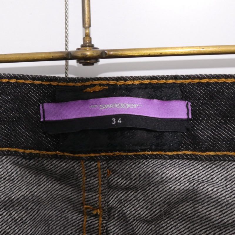 SWAGGER | Rigid Denim Pants "Dollar Patch" Slim Straight