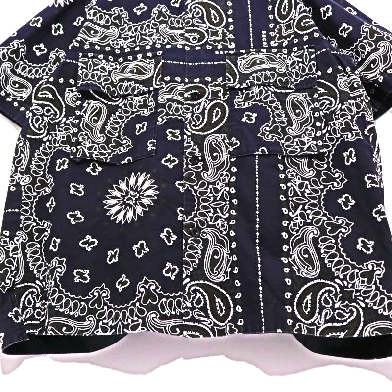 sacai 23SS | Bandana Print Shirt "Navy" (23-03153M)