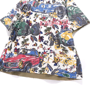 sacai 25ss | Car Race / Tropical Print Shirt "Off White" (25-03651M)