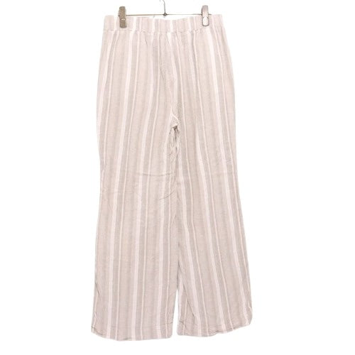 BRIGGS | Wide Easy Pants "Grey Stripe/Linen Blend"
