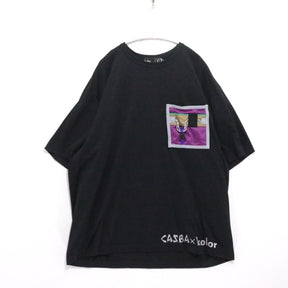 kolor 24SS | CASBA Mesh Pocket Crew Neck Tee "Black" (24SCM-T26219S)