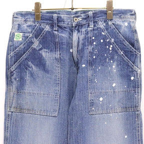 HECTIC | Herringbone Bush Pants "Paint Custom" Wide Straight