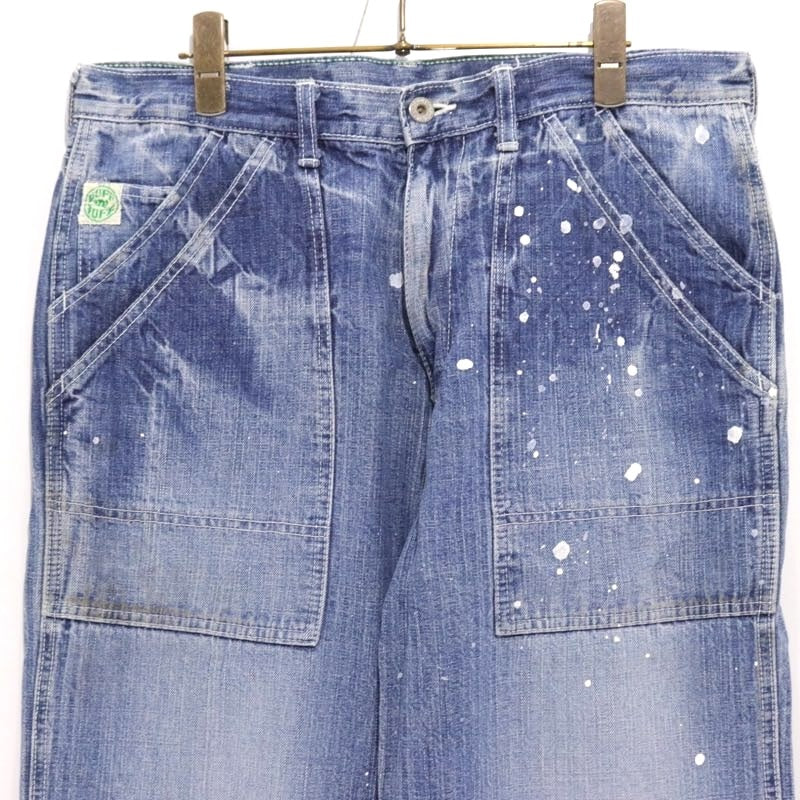 HECTIC | Herringbone Bush Pants "Paint Custom" Wide Straight