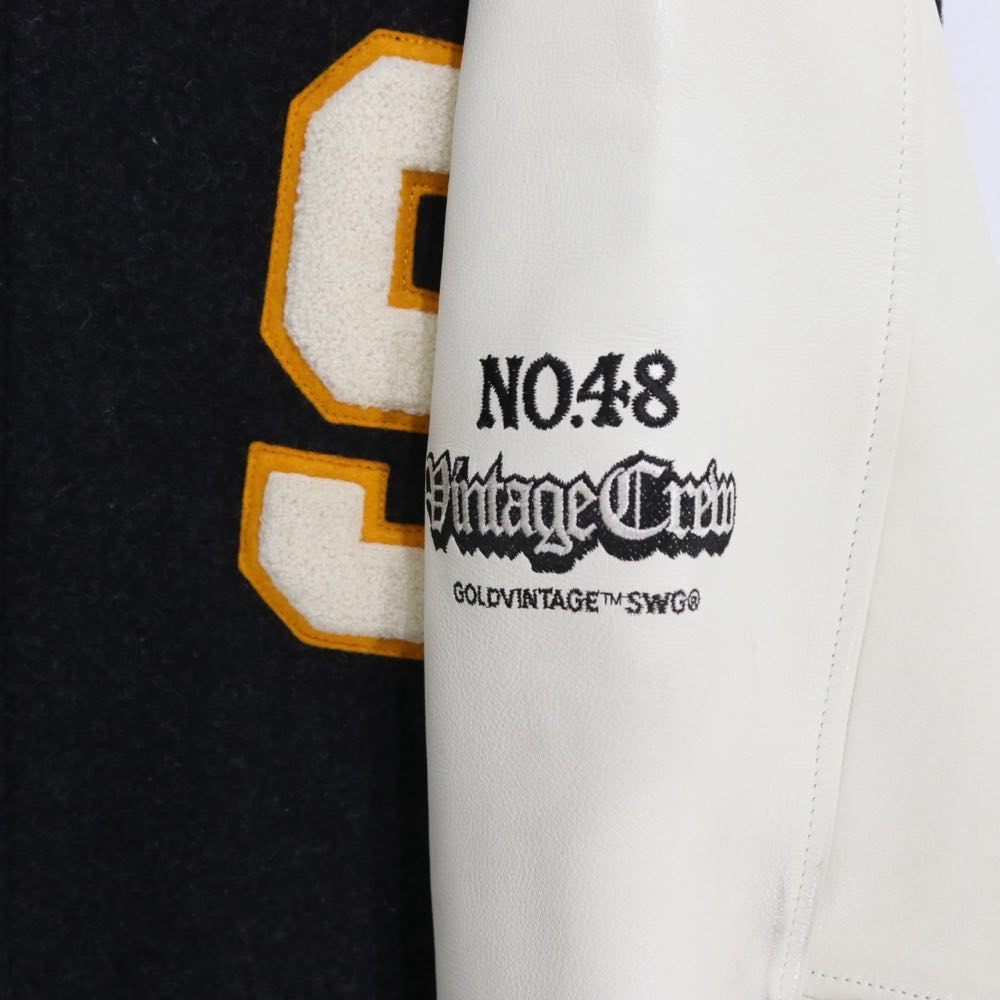 SWAGGER | Varsity Jacket "S-Logo" (Black/White)