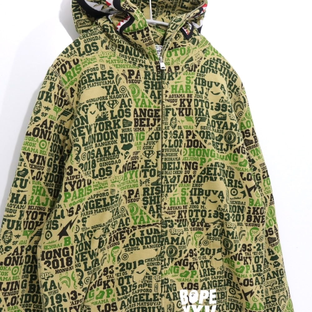 A BATHING APE 25th Anniversary 18AW | Shark Full Zip Sweat Hoodie "S" (001ZPE201038X)