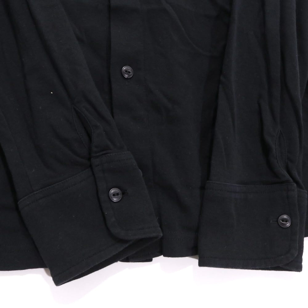 HYSTERIC GLAMOUR 22SS | "Sleeve Logo" L/S Open Polo Shirt "Black" (0221CH01)