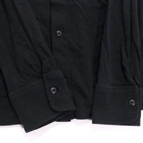 HYSTERIC GLAMOUR 22SS | "Sleeve Logo" L/S Open Polo Shirt "Black" (0221CH01)