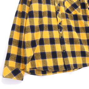 GAIJIN MADE | Heavy Flannel Check Shirt "Yellow / Navy"
