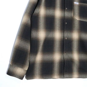 CATTLE-TOP | Ombre Check Shirt "Black/Brown" (USA Made)