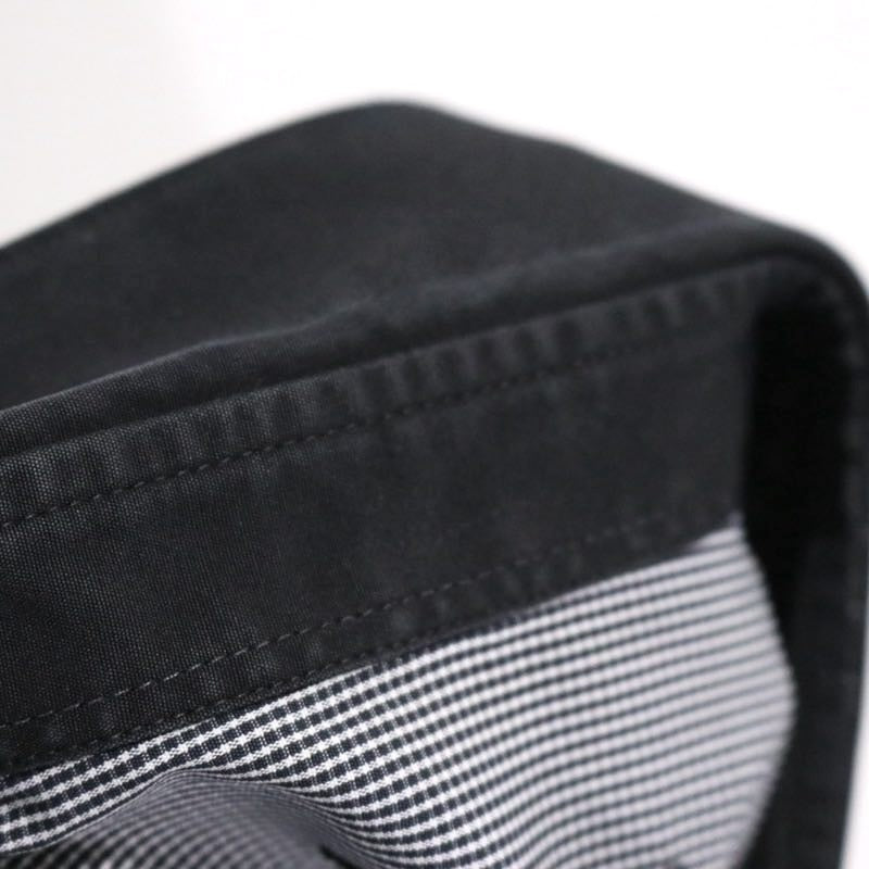 BALMAIN | Gingham S/S Shirt "Tiger Embroidery / Black Collar"
