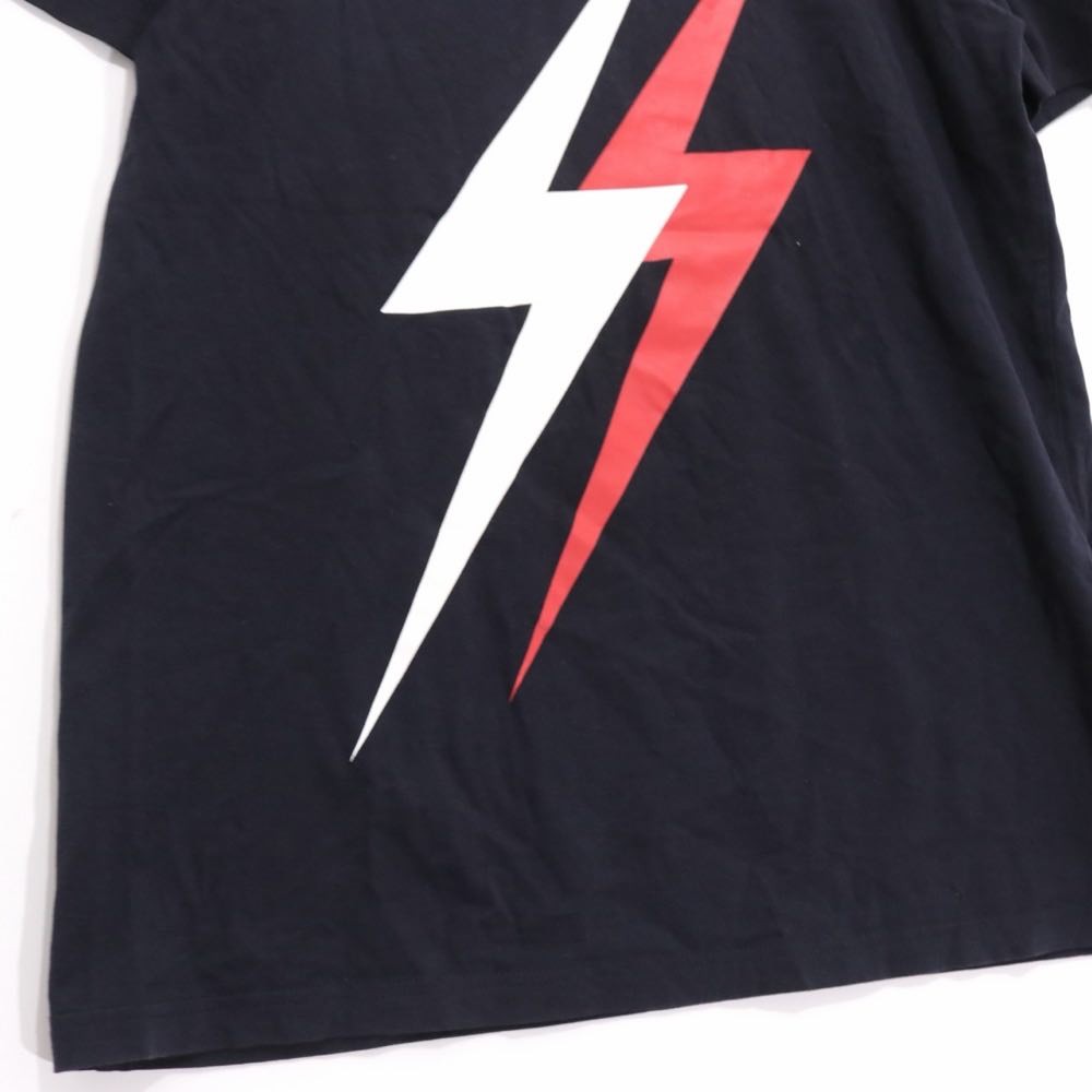 Neil Barrett | Double Thunderbolt Print T-Shirt "Black" (PBJT546S M503S)