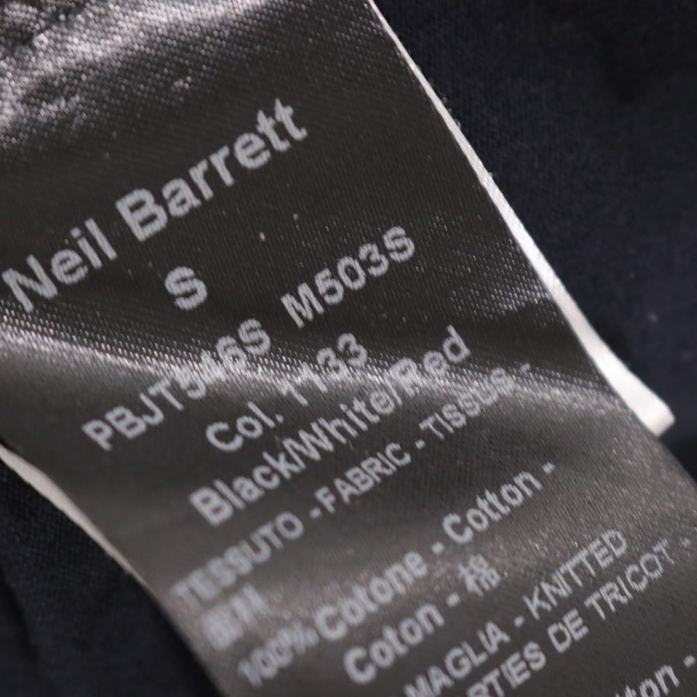 Neil Barrett | Double Thunderbolt Print T-Shirt "Black" (PBJT546S M503S)