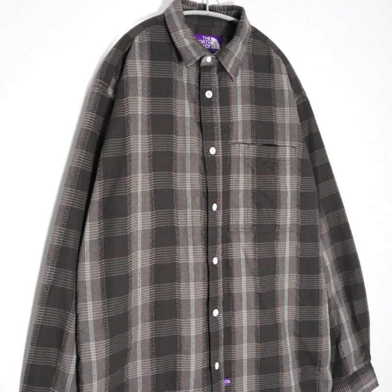 THE NORTH FACE PURPLE LABEL 25SS | Plaid Dobby Field Shirt "Asphalt Gray" (N25SG045)