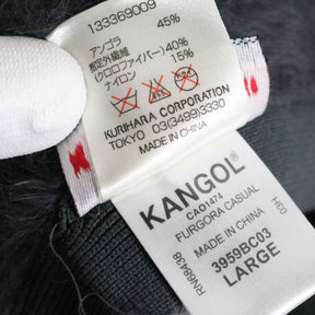 90s 00s KANGOL(カンゴール) アンゴラファー ハット ブルーロゴ