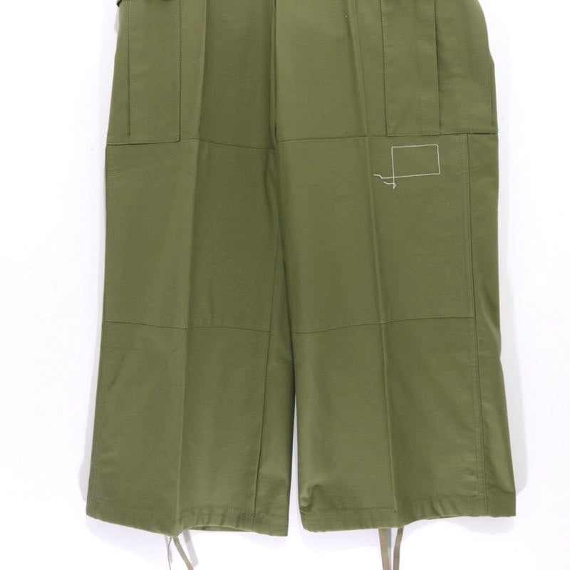 sacai × WTAPS 25SS | Cotton Back Satin Pants "Khaki" (25-03695M)