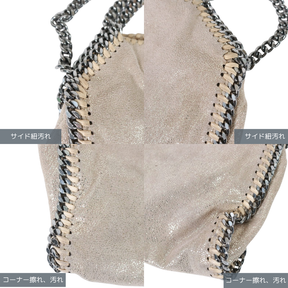 STELLA McCARTNEY 16AW | Falabella Tiny Tote "Metallic Crack Beige" (391698)