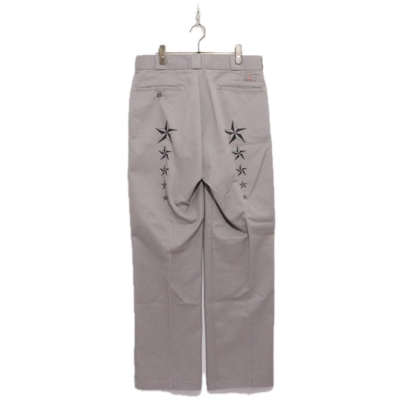 Dickies 90s-00s | Star Graphic Work Pants "Gray" (Made in Mexico)