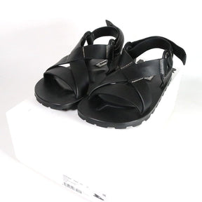 JIL SANDER+ 22SS | Platform Crossover Sandalo "Black / Vacchetta Leather" (J44WP0009)