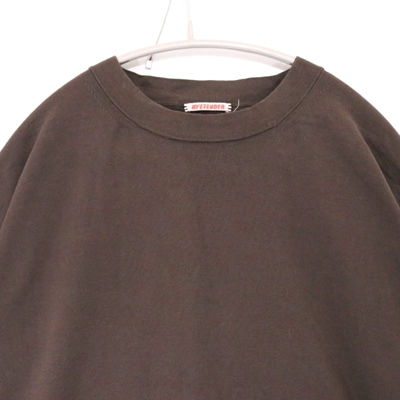 RYE TENDER | CENTRE TEE "Brown" (Knit T-shirt)