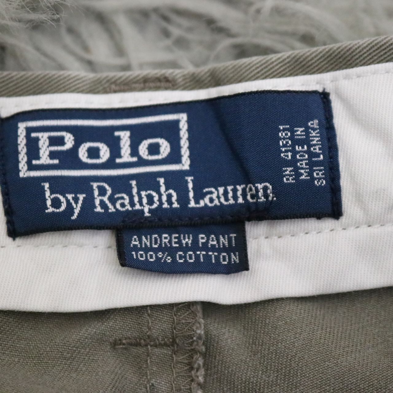 【中古A】90s 00s vintage Polo Ralph Lauren ポロラルフローレン W36 L30 メンズ チノパン ANDREW PANT アンドリューパンツ オリーブグレー 中古A 古着