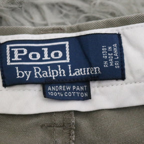 【中古A】90s 00s vintage Polo Ralph Lauren ポロラルフローレン W36 L30 メンズ チノパン ANDREW PANT アンドリューパンツ オリーブグレー 中古A 古着