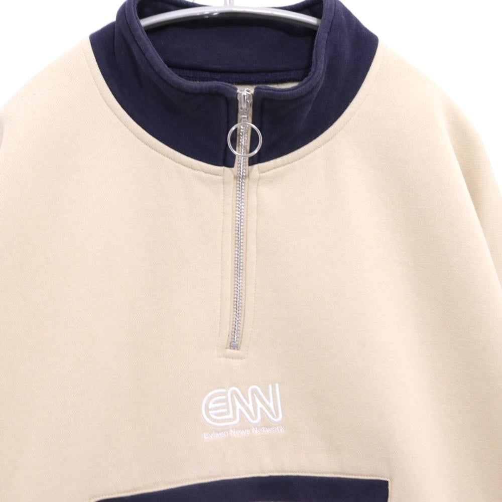 Evisen Skateboards | Logo Half-Zip Sweatshirt "Beige"
