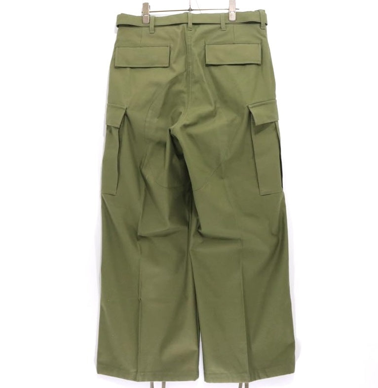 sacai × WTAPS 25SS | Cotton Back Satin Pants "Khaki" (25-03695M)