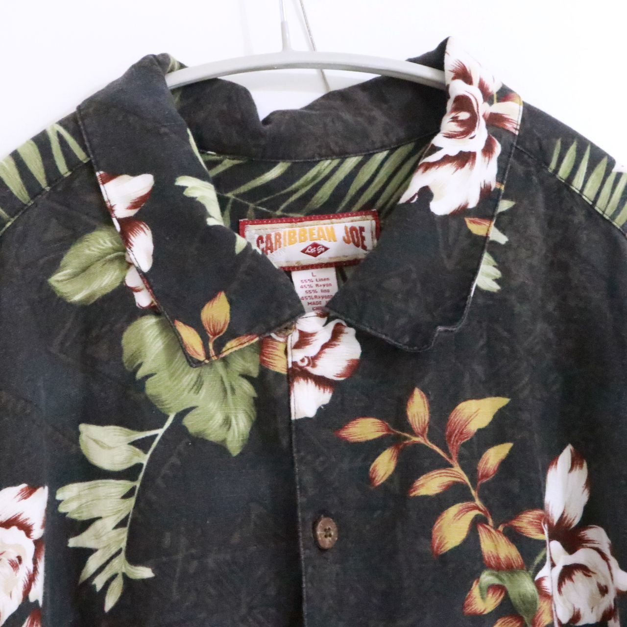 90s vintage CARIBBEAN JOE カリビアン ジョー アロハシャツ リネン レーヨン