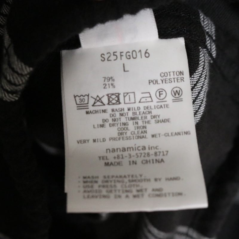 nanamica 25AW | Flannel PALAKA Check Shirt "Black/White" (S25FG016)