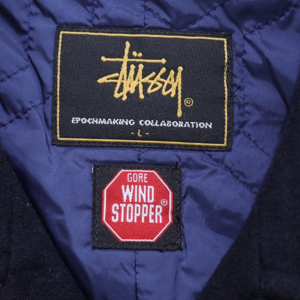 STUSSY 00s | "EPOCHMAKING COLLABORATION" GORE-WINDSTOPPER P-Coat with Gold Buttons