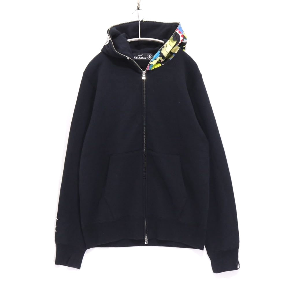 F.C.Real Bristol × A BATHING APE 19SS | SHARK FULL ZIP HOODIE "Black" (001ZPF231905X)
