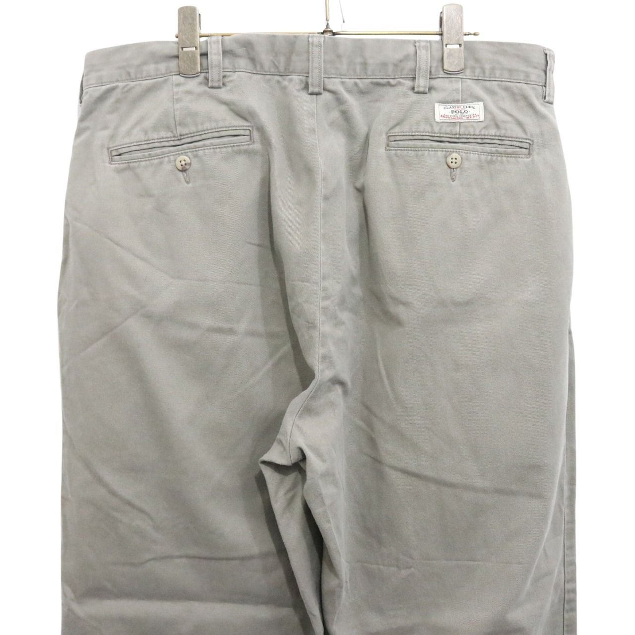 【中古A】90s 00s vintage Polo Ralph Lauren ポロラルフローレン W36 L30 メンズ チノパン ANDREW PANT アンドリューパンツ オリーブグレー 中古A 古着