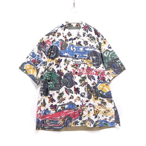 sacai 25ss | Car Race / Tropical Print Shirt "Off White" (25-03651M)