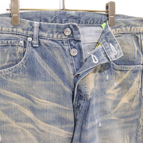 SWAGGER | Damage Denim Pants "Indian & Dollar" Embroidery (SWGPTS-271)