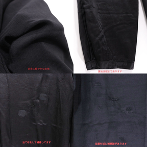 EURO VINTAGE 80s-90s | Bespoke 2Tuck Wide Tapered Slacks "GUTOS / Black"