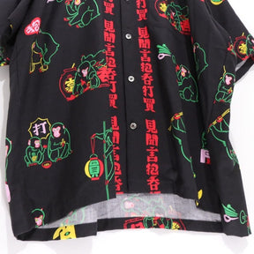 Eanbe × TUITAC | 徘徊猿 Aloha Shirt "Black"
