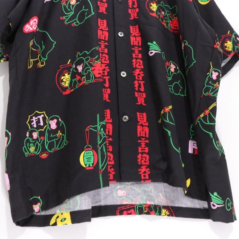 Eanbe × TUITAC | 徘徊猿 Aloha Shirt "Black"