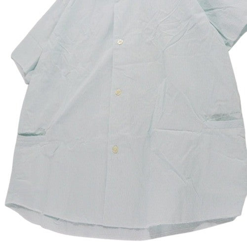 MACKDADDY | Open Collar Stripe Shirt "Green/White"