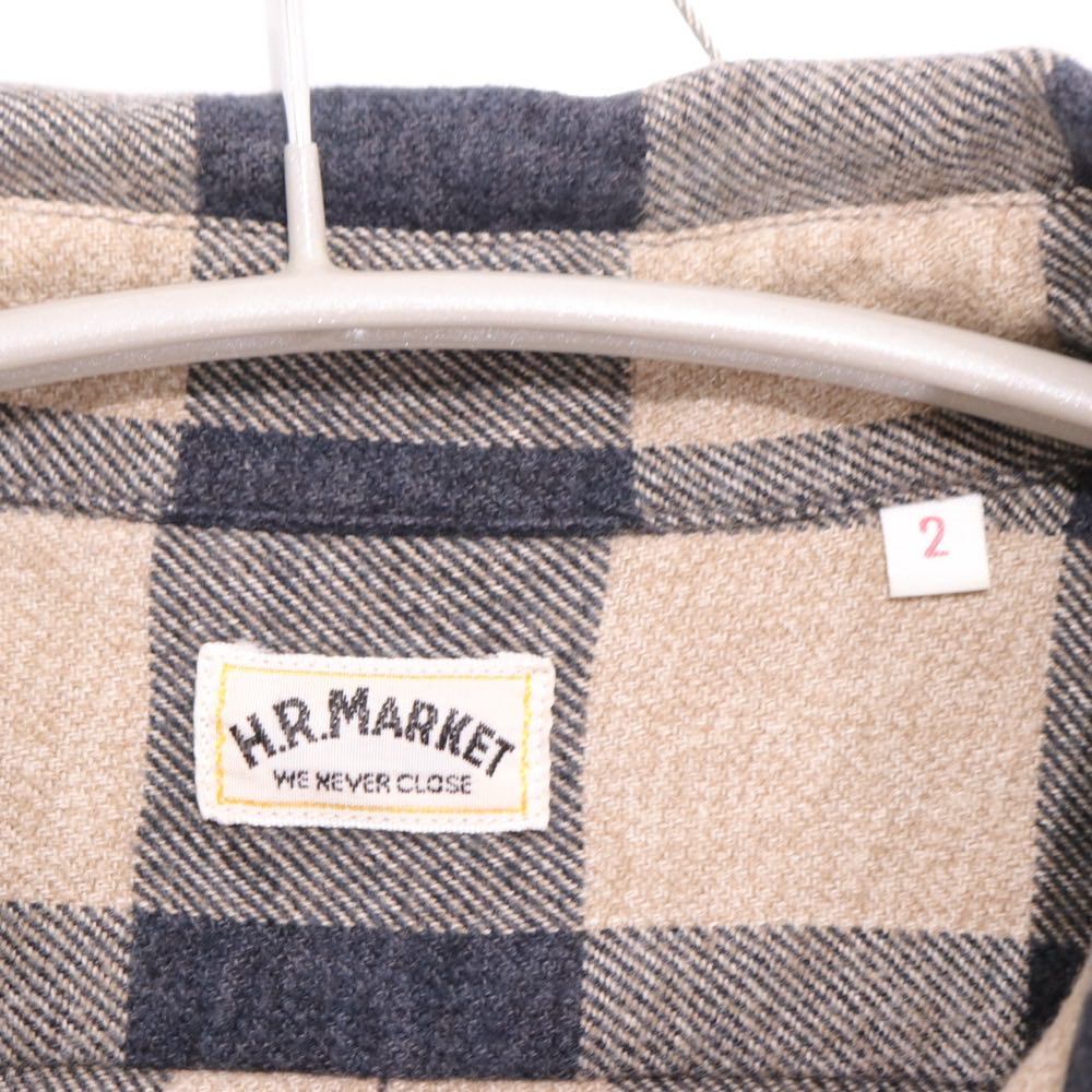 H.R.MARKET | Heavy Flannel Check Shirt "[Beige / Navy]" (700037-816)
