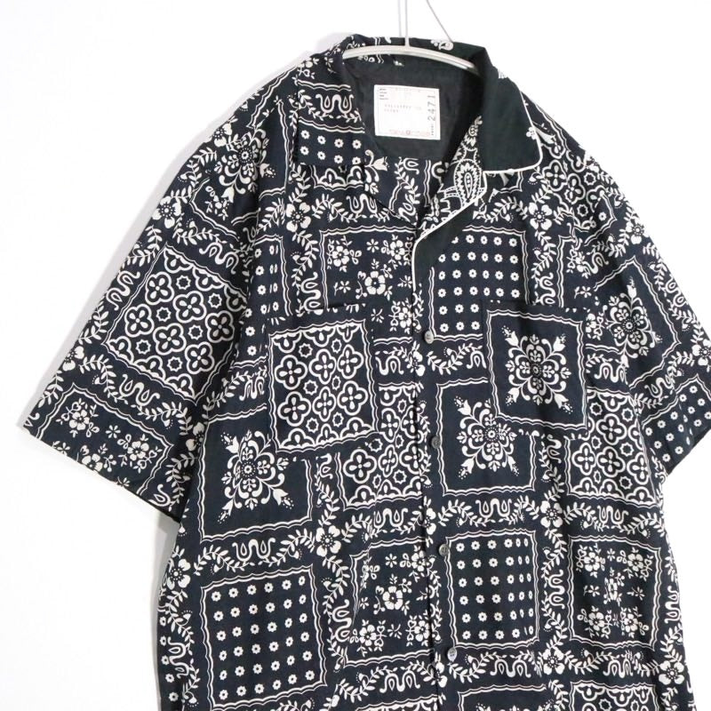 sacai × Reyn Spooner 21SS | Archive Print Mix Shirt "Navy" (21-02471M)