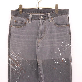 Johnbull | Slim Fit Grey Denim Pants "Paint Custom"