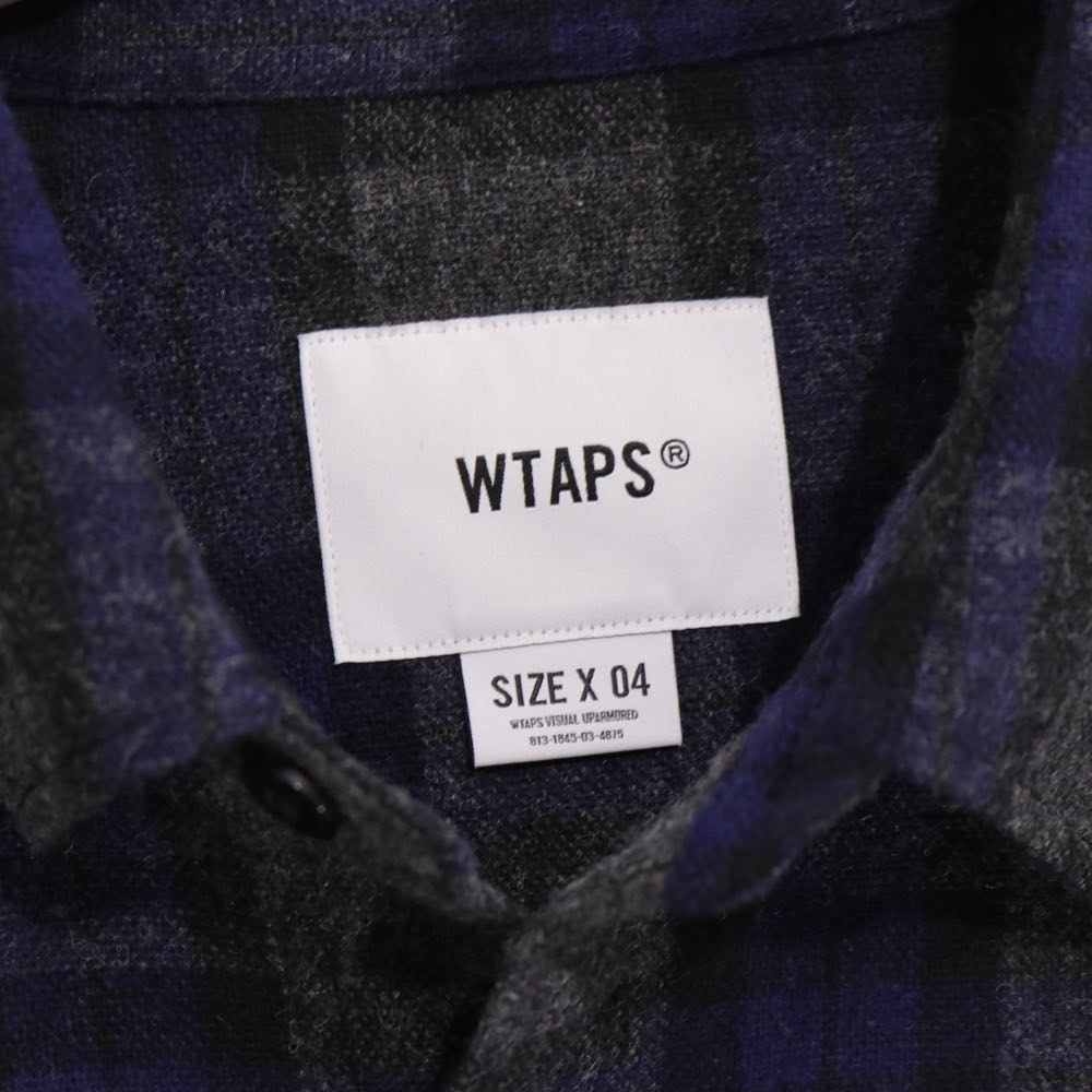 WTAPS 25AW | Check Shirt "Blue×Gray" (252TQDT-SHM03)