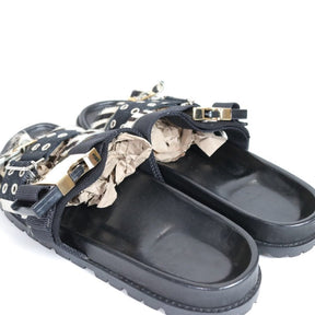 Sacai 20SS | Zebra-Print Calf Hair Belt Sandals (20-02292M)
