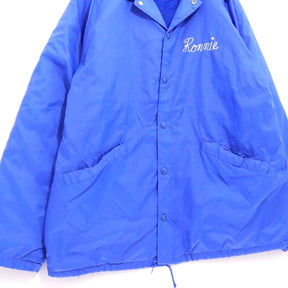 HARTWELL 1980s-90s | Fleece Lined Coach Jacket "Blue" (LOT 1631) [Made in USA]